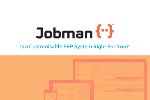 A graphic with the Jobman logo and text saying 'Is a customisable ERP system right for you?''