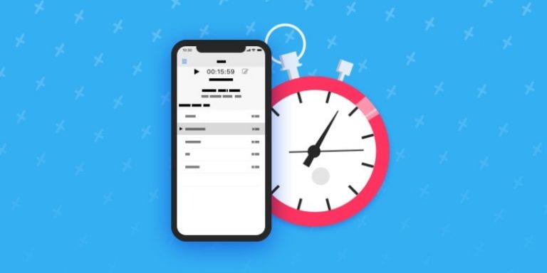 A graphic of a phone timer alongside an analog clock, also timing the same unknown event