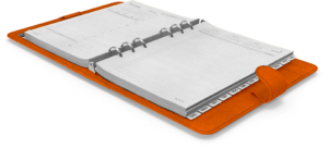 3d illustration of an open calendar notebook