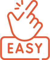 Icon with the word 'Easy'