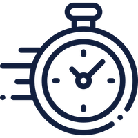 Clock icon with speed lines