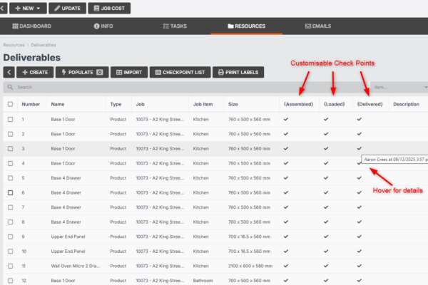 Deliverables in action Deliverables in action